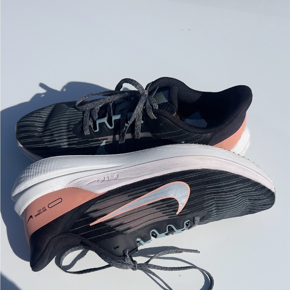 Nike Women’s Running Shoes — Black with Coral and Light Blue Accents - Picture 6 of 7